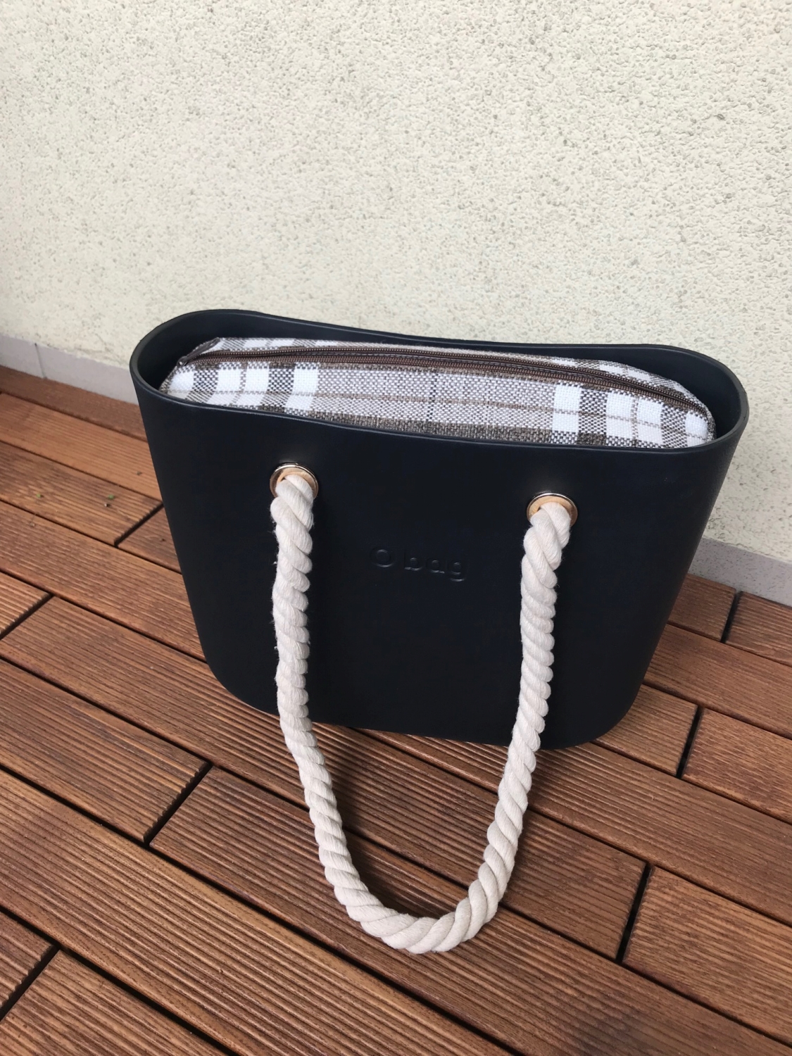 Organizer na zamek do torebki Obag mini w kratkę