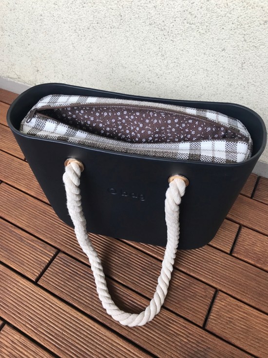 Organizer na zamek do torebki Obag mini w kratkę