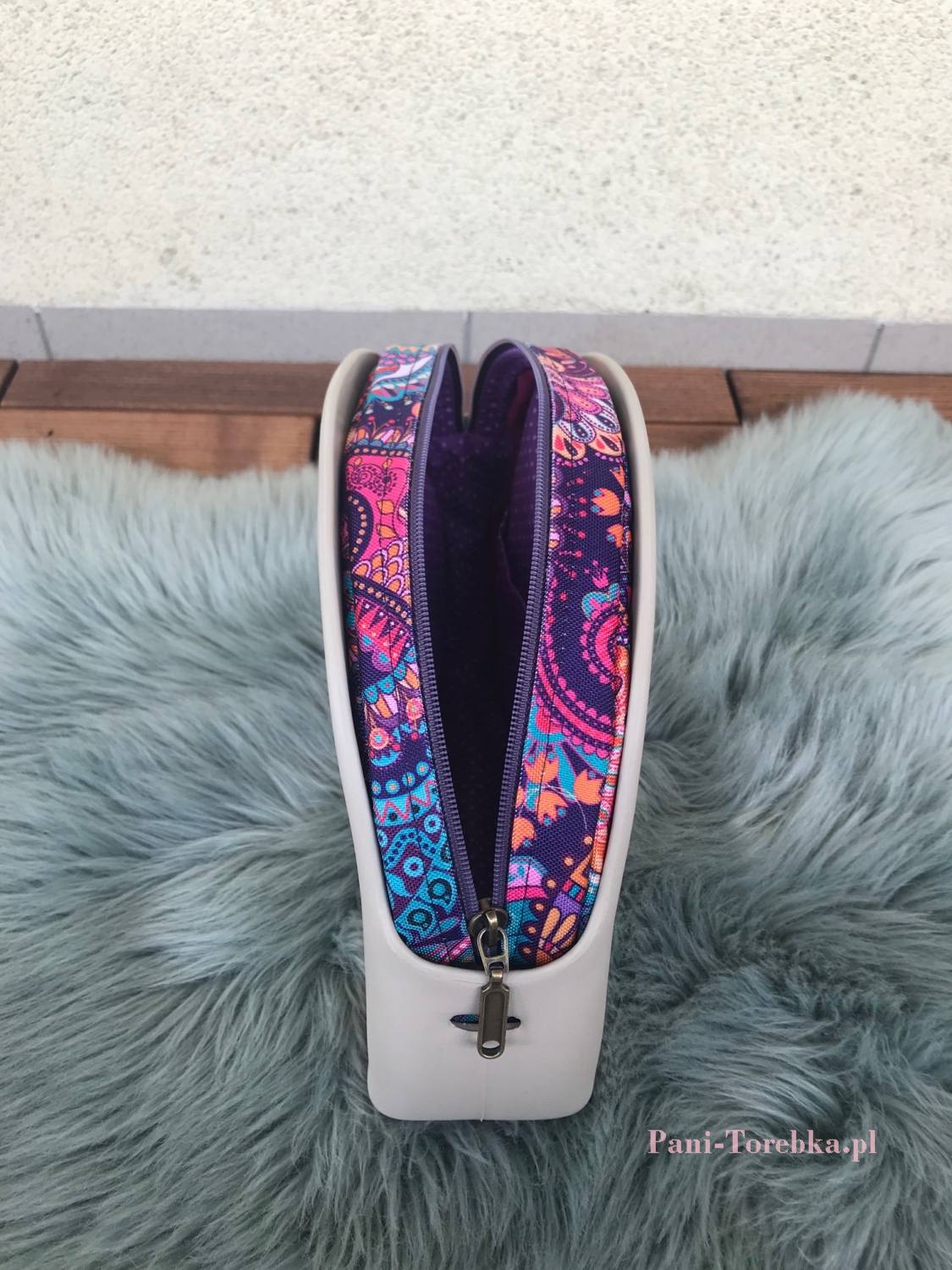 organizer na zamek obag moonlight paisley fioletowy