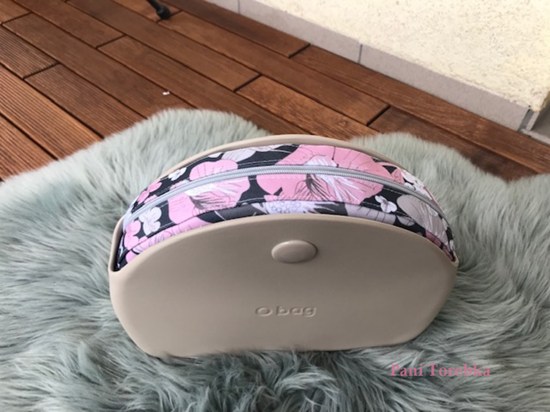 organizer na zamek obag moonlight wzor pink grey flower