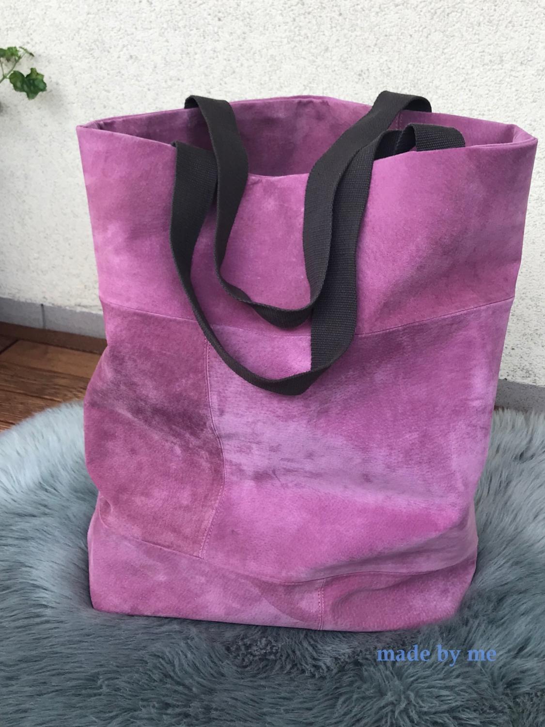 duza torba zamszowa shoper bag