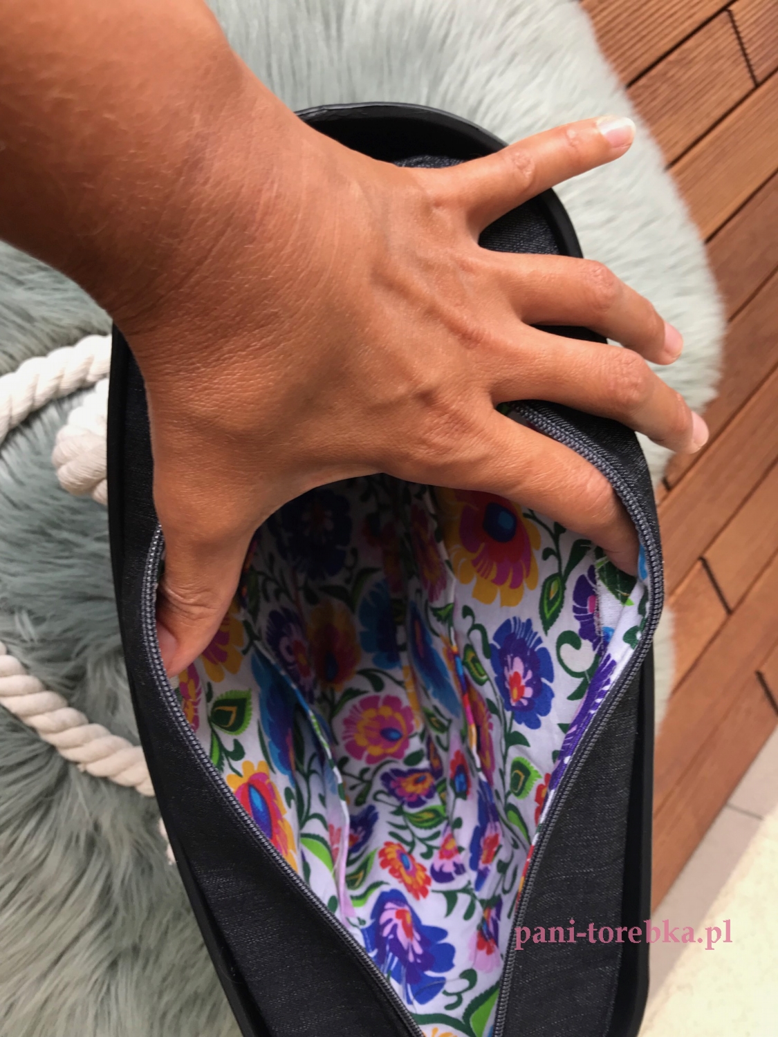 organizer obag mini jeansowy