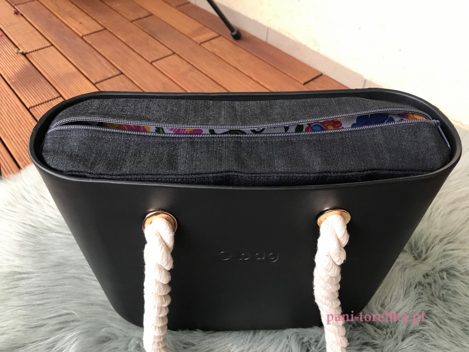 organizer obag mini jeansowy