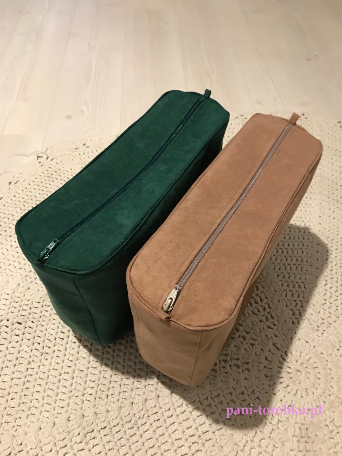 organizer obag standard  na zamek zamsz zielony