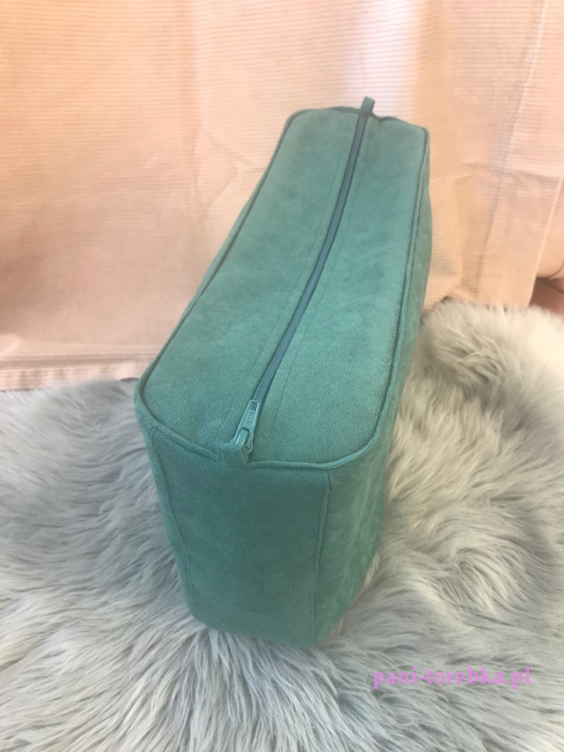 organizer obag standard  na zamek zamsz zielony