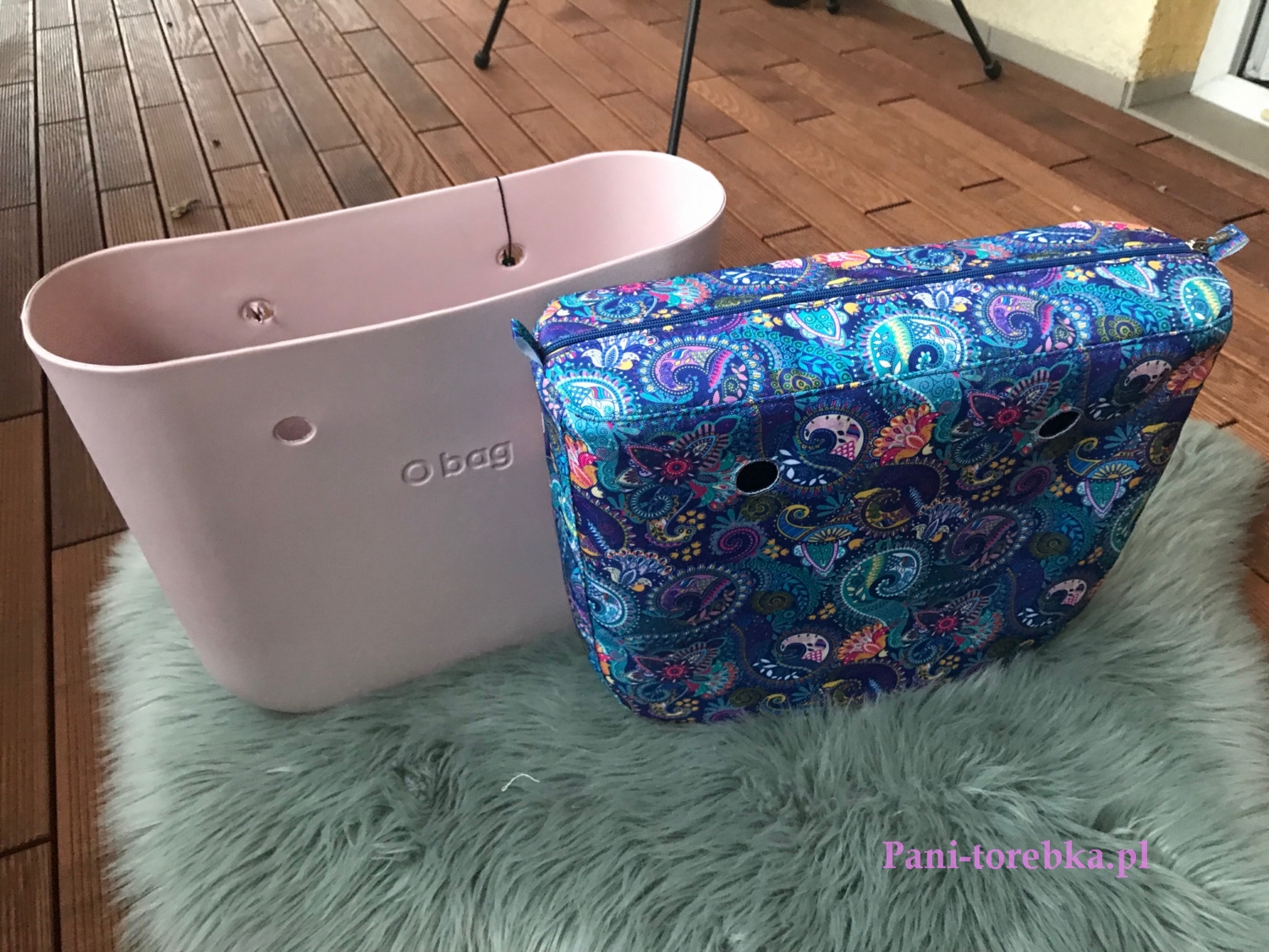 organizer obag standard zamek paisley niebieski