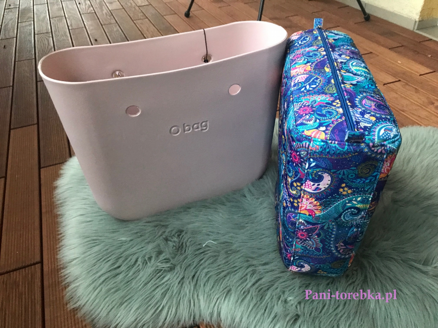 organizer obag standard zamek paisley niebieski