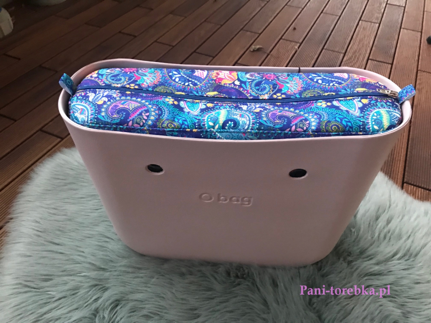 organizer obag standard zamek paisley niebieski