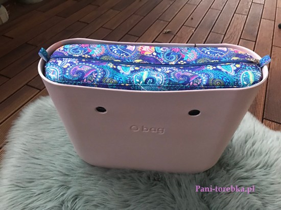 organizer obag standard zamek paisley niebieski