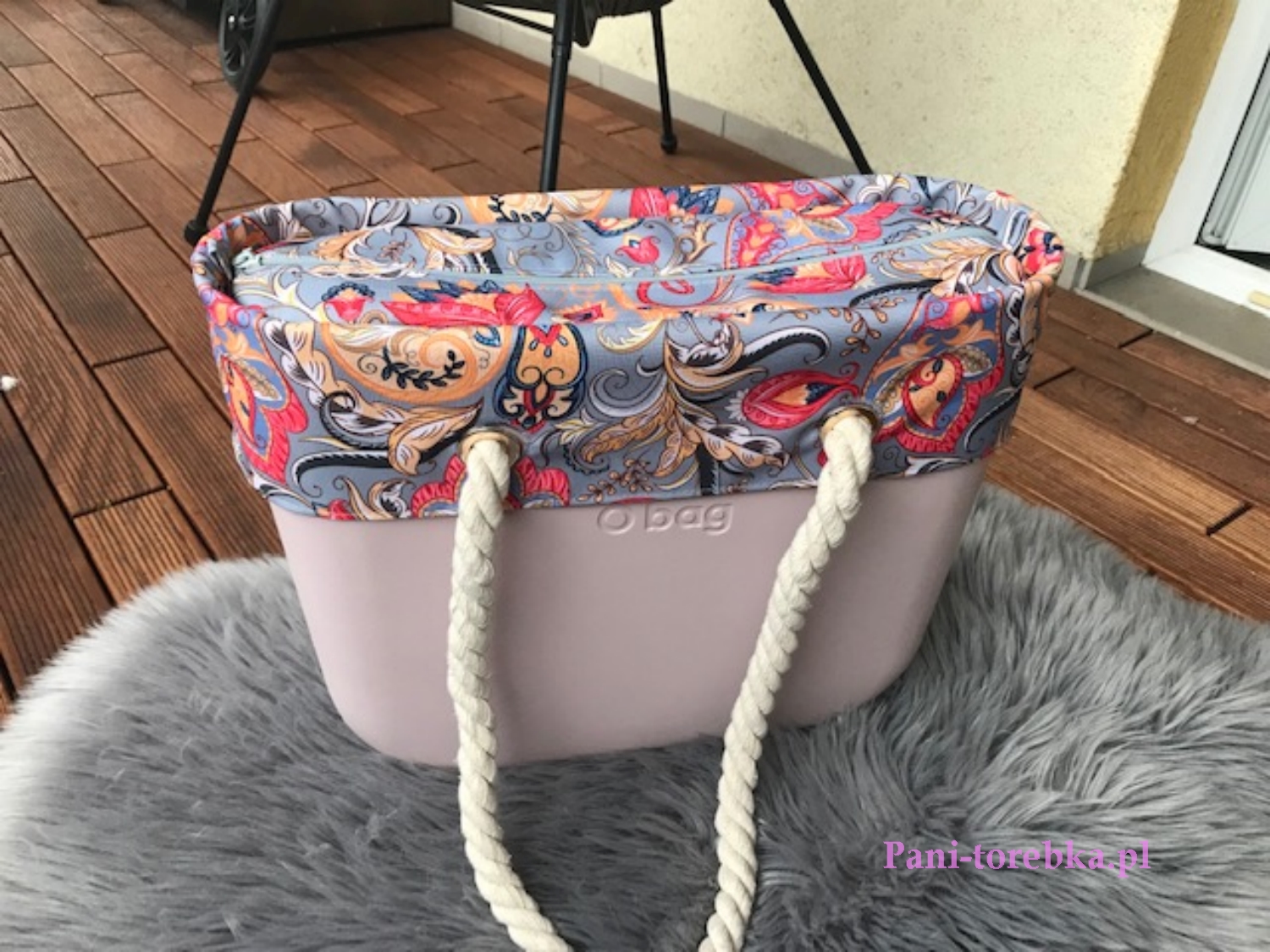 organizer plus opaska do obag standard paisley szary