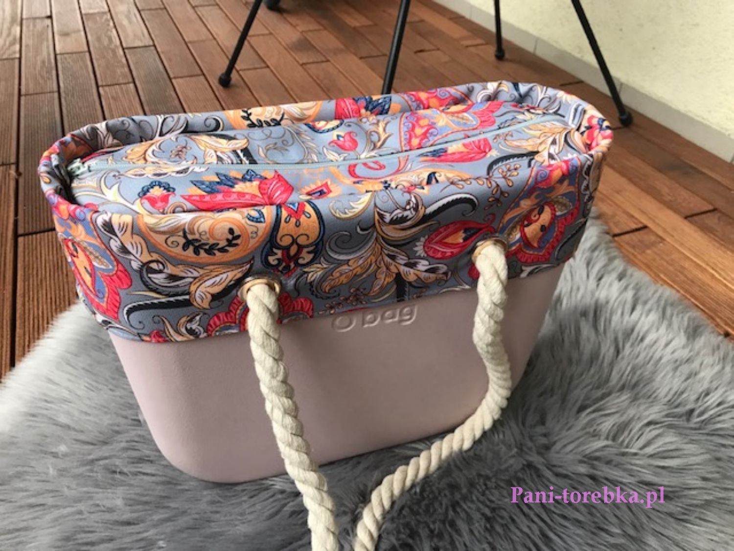 organizer plus opaska do obag standard paisley szary