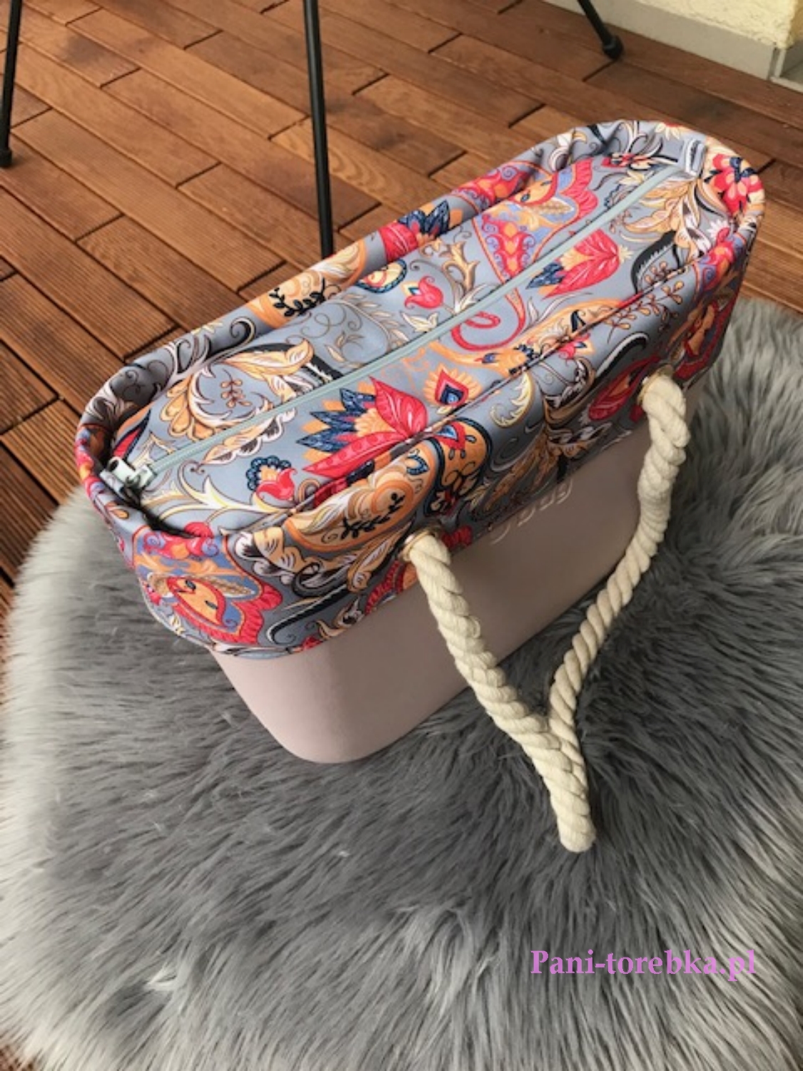 organizer plus opaska do obag standard paisley szary