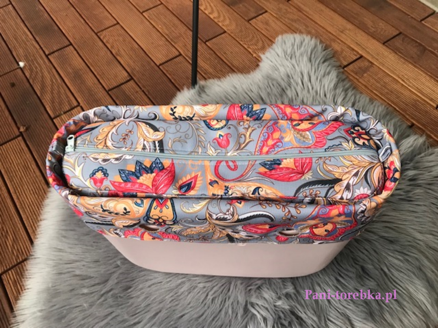 organizer plus opaska do obag standard paisley szary