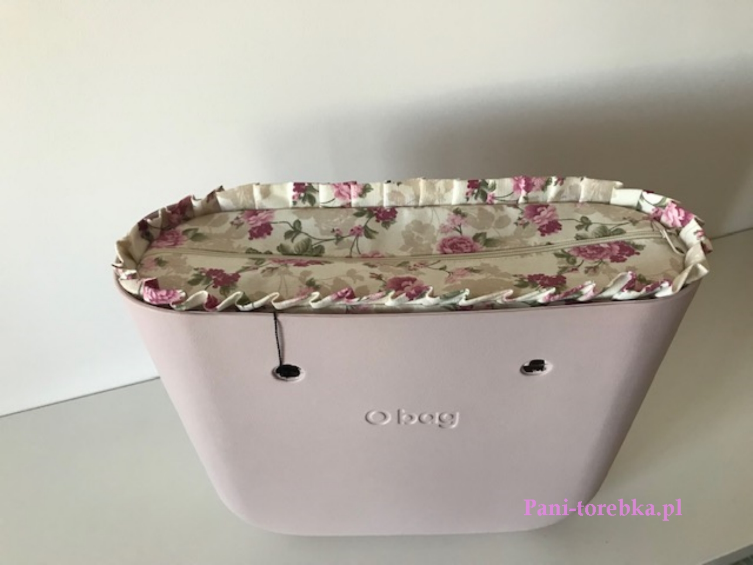 organizer na zamek obag mini drobne kwiatki falbanka