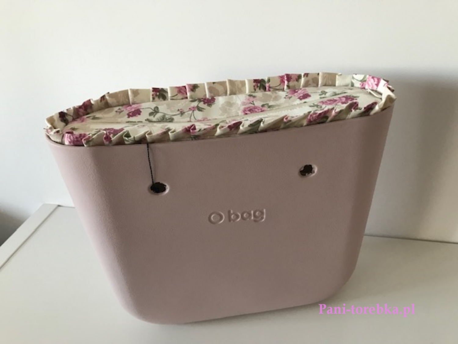 organizer na zamek obag mini drobne kwiatki falbanka