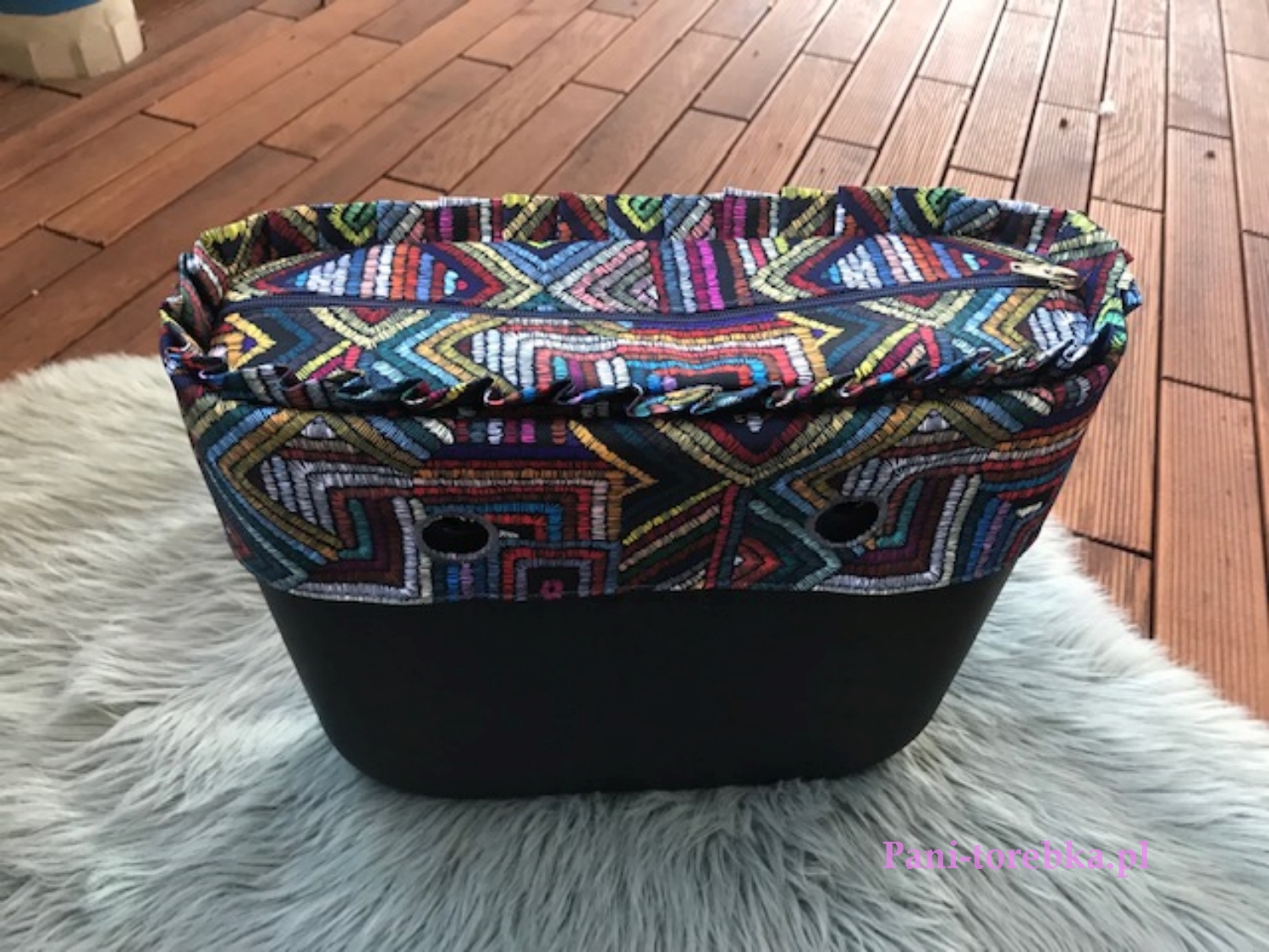 organizer na zamek z falbanka do obag mini aztec plus opaska
