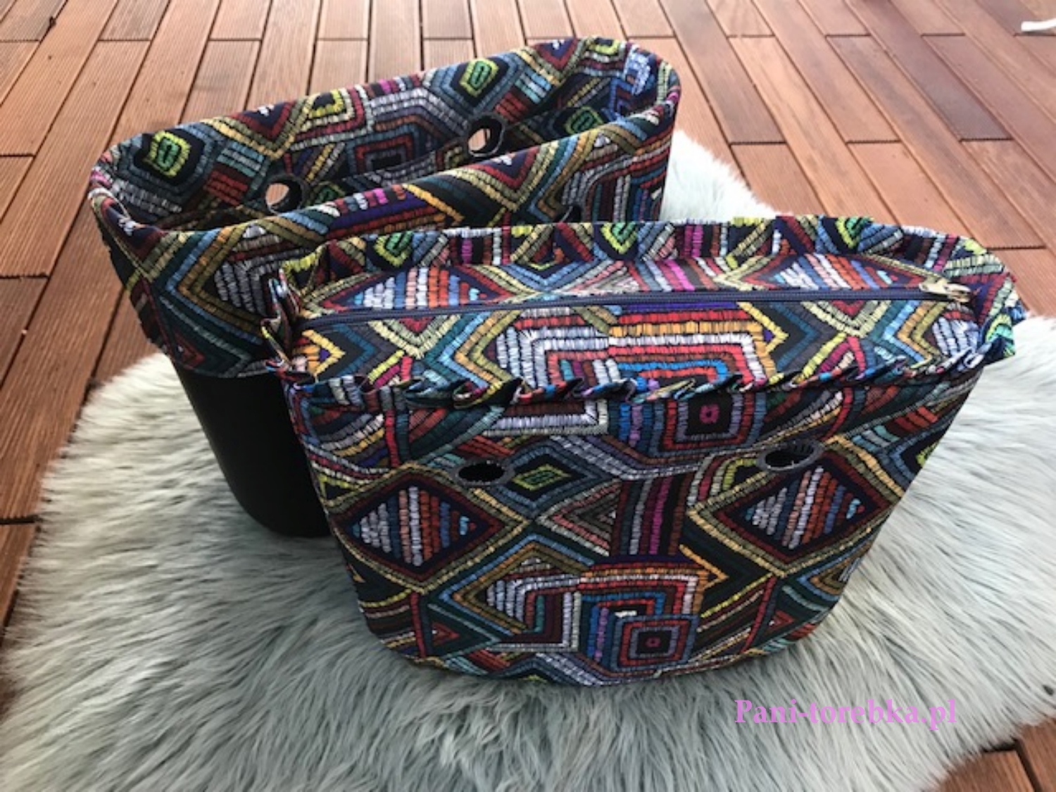 organizer na zamek z falbanka do obag mini aztec plus opaska