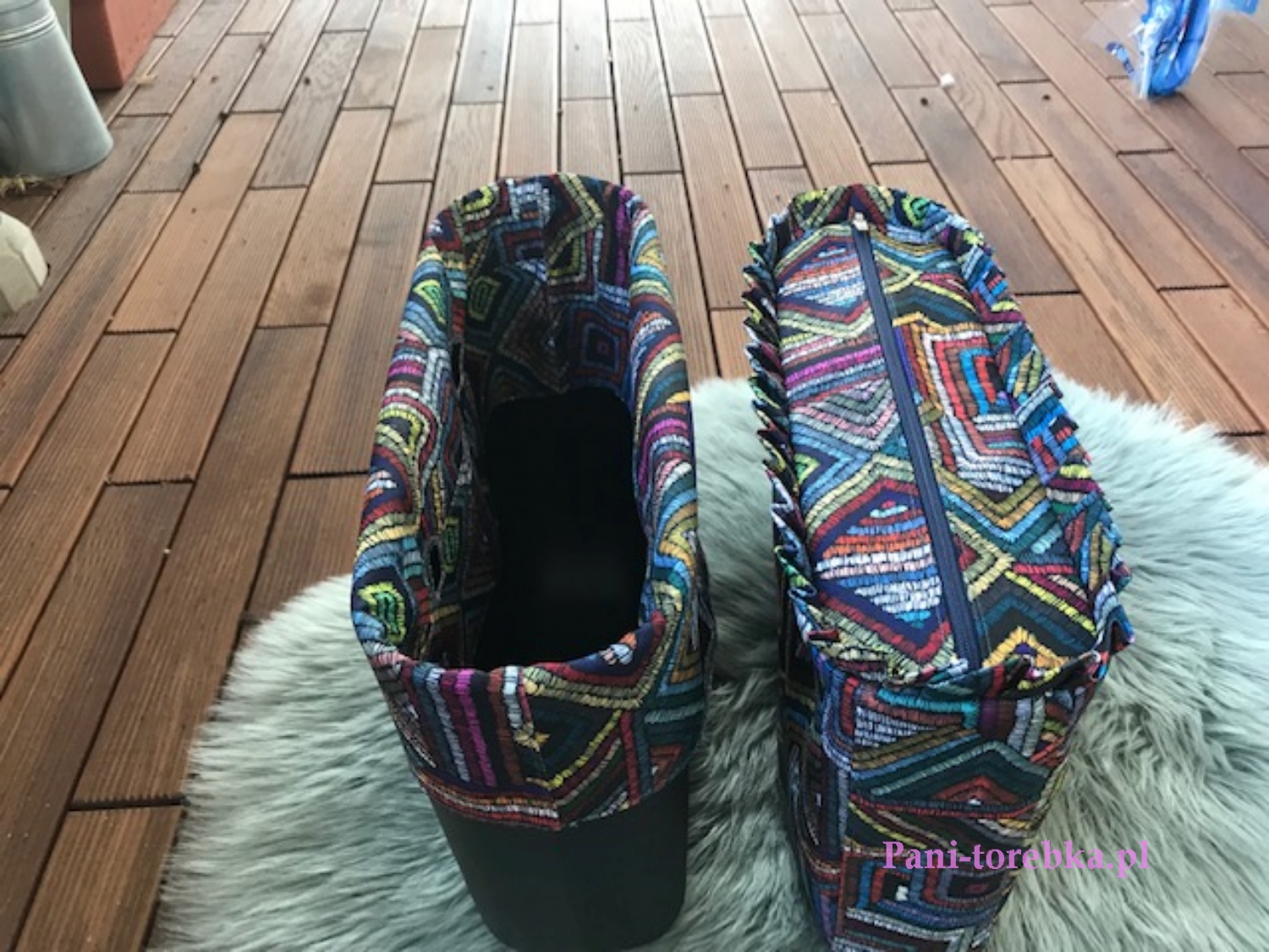 organizer na zamek z falbanka do obag mini aztec plus opaska