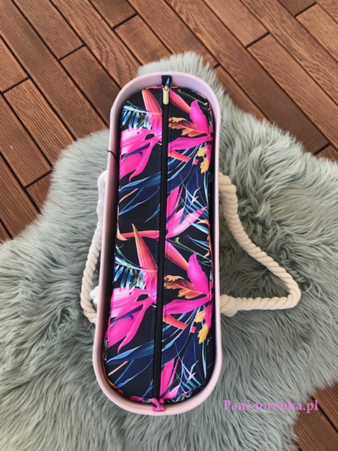 organizer obag standard wzór dzikie kwiaty