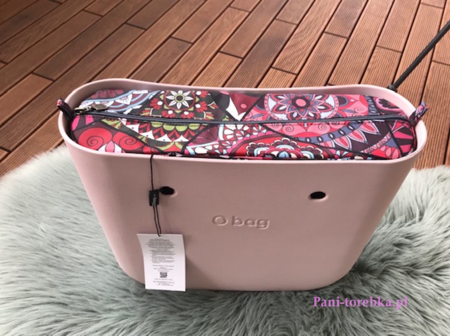 organizer obag standard wzór czerwony witraż