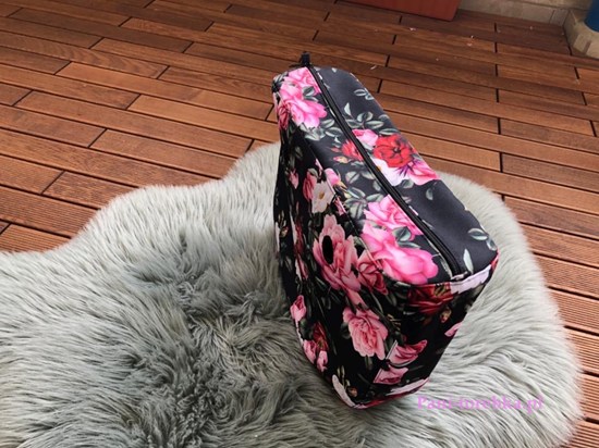 organizer na zamek obag standard roze na czarnym tle