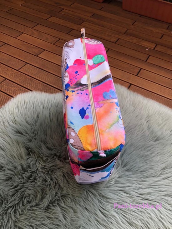 organizer na zamek obag standard wzor piora akwarela pastel