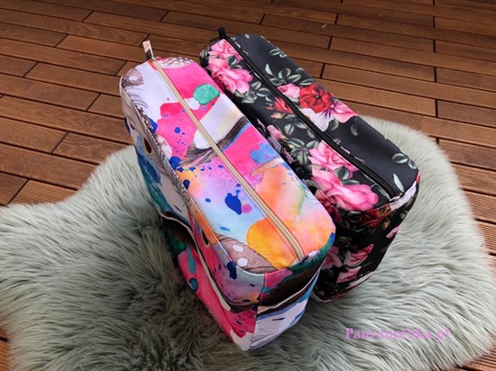 organizer na zamek obag standard wzor piora akwarela pastel