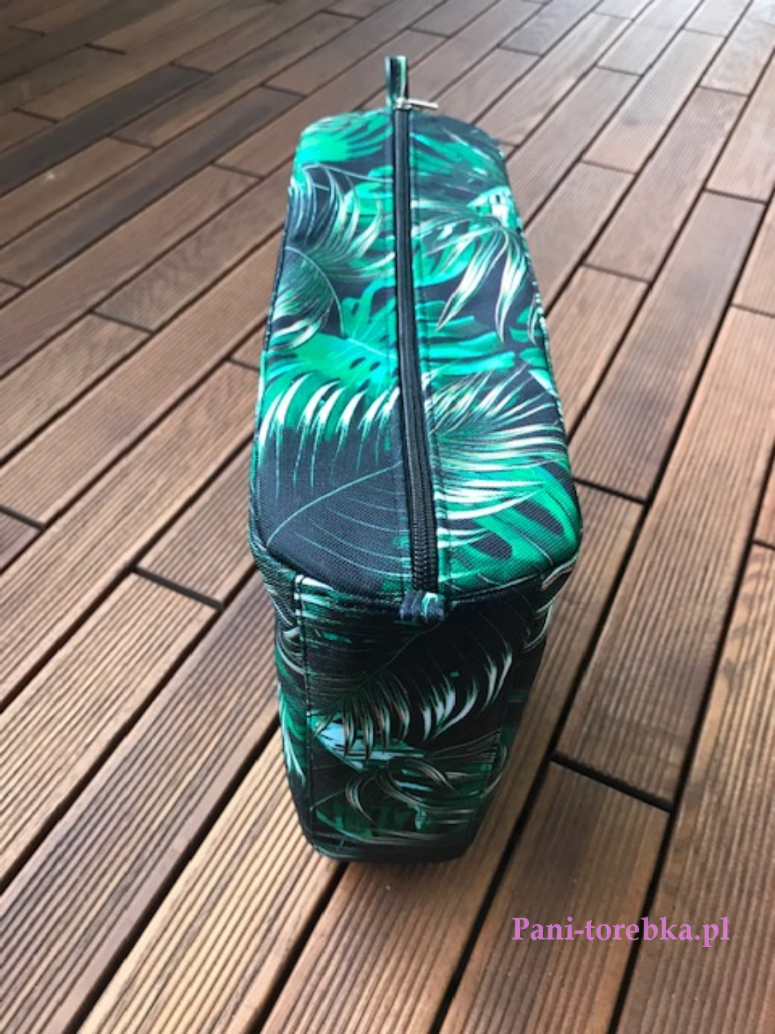 organizer na zamek obag mini liscie zielone