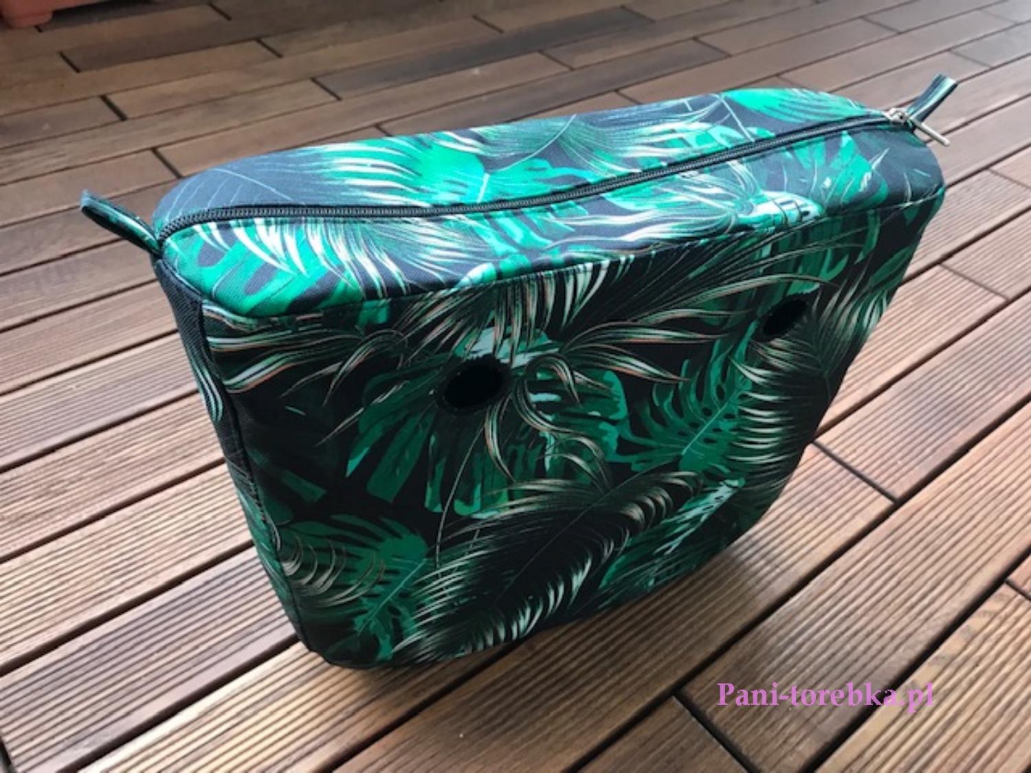 organizer na zamek obag mini liscie zielone