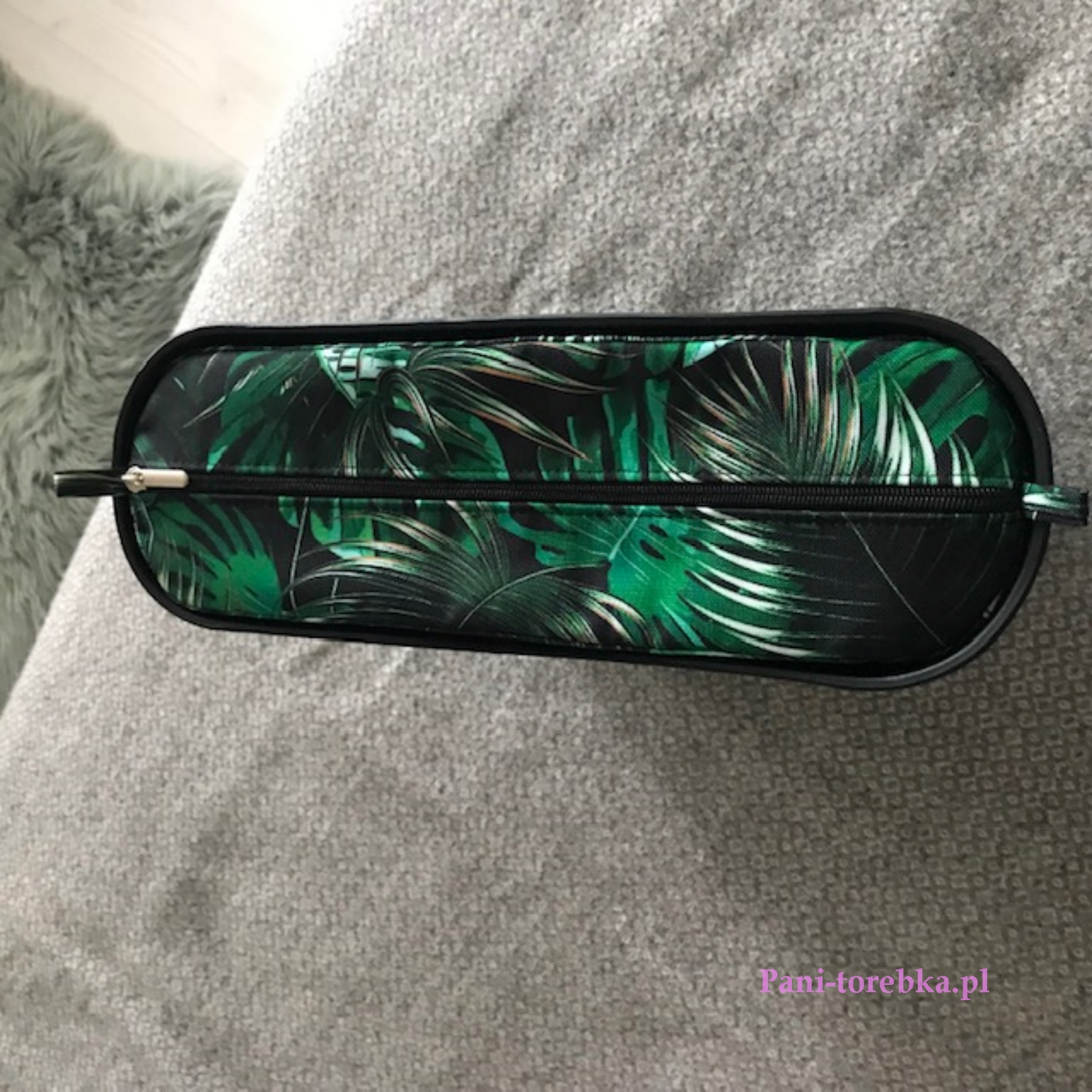 organizer na zamek obag mini liscie zielone