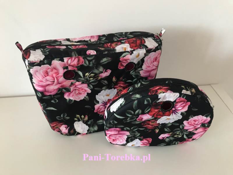 organizer obag mini roze na czarnym