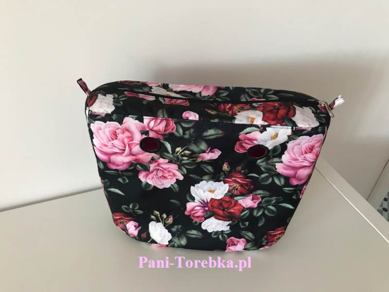 organizer obag mini roze na czarnym