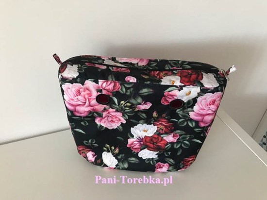 organizer obag mini roze na czarnym