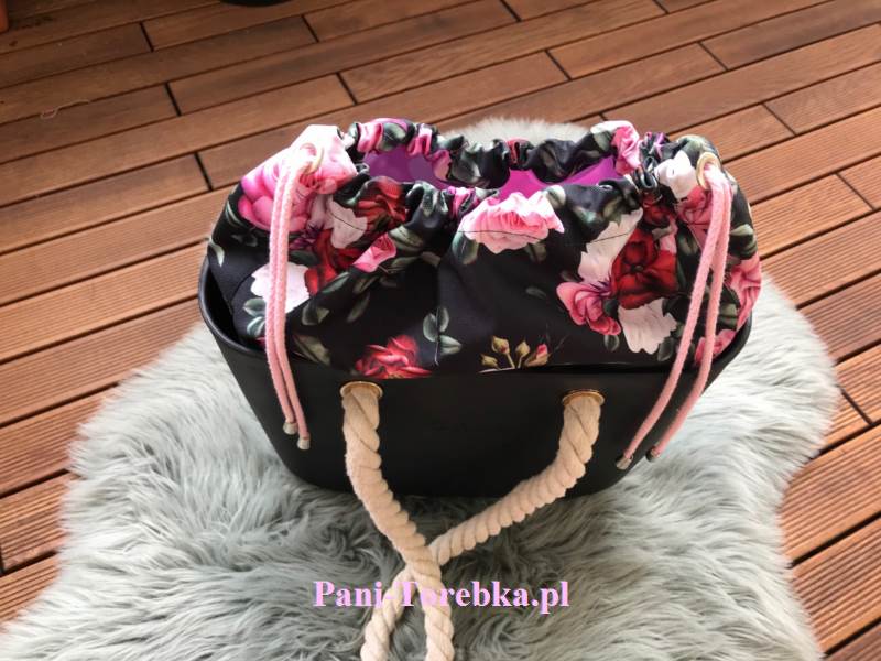 organizer komin obag mini roze na czarnym