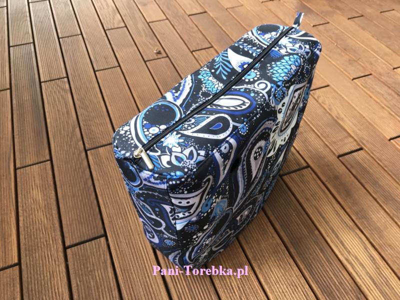 tkanina paisley granatowy