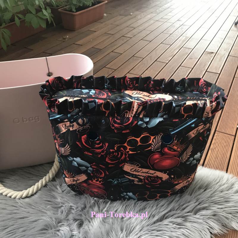 organizer obag standard z falbanka pistolety i roze - TKANINA NIEDOSTĘPNA