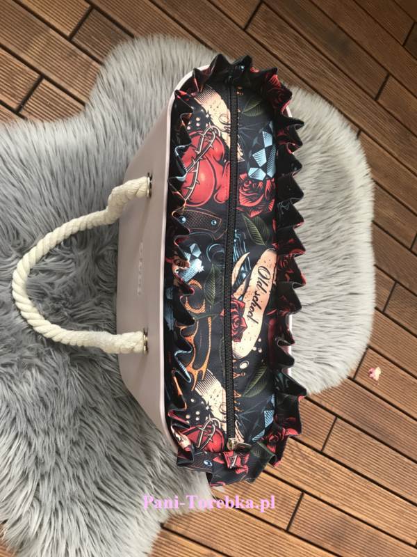 organizer obag standard z falbanka pistolety i roze - TKANINA NIEDOSTĘPNA