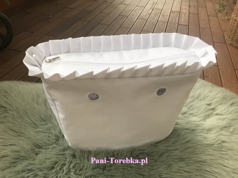 organizer obag mini bialy plus falbanka