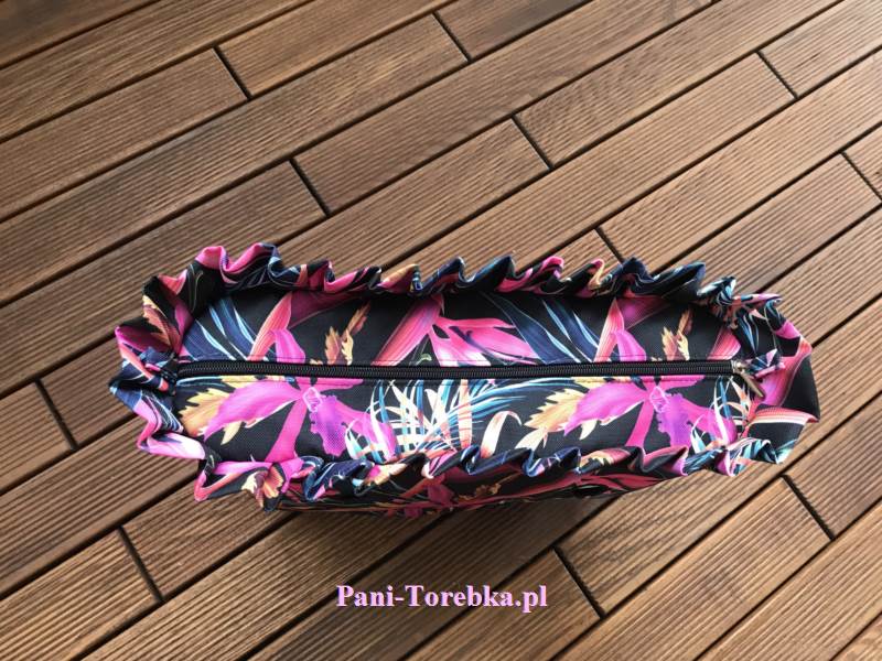 organizer mini z falbanka szalone kwiaty