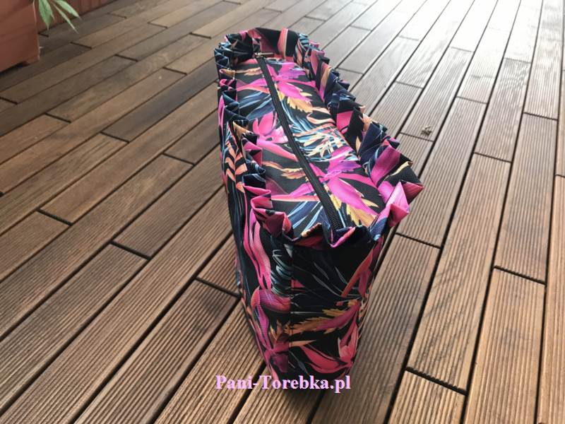 organizer mini z falbanka szalone kwiaty