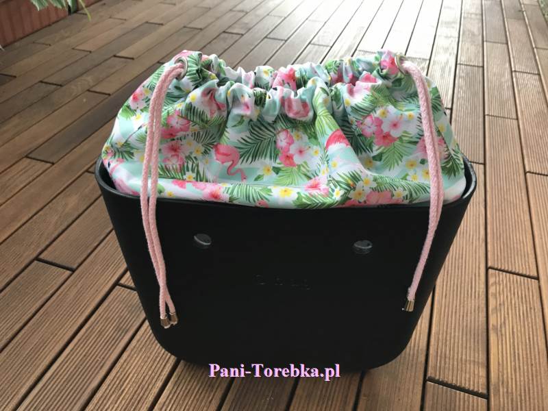 tkanina flamingi paski