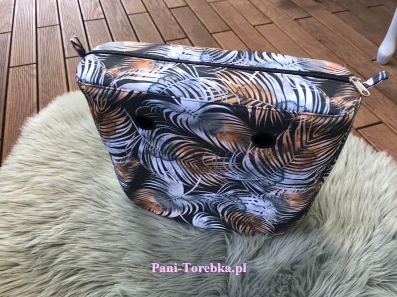 organizer obag mini liscie szare