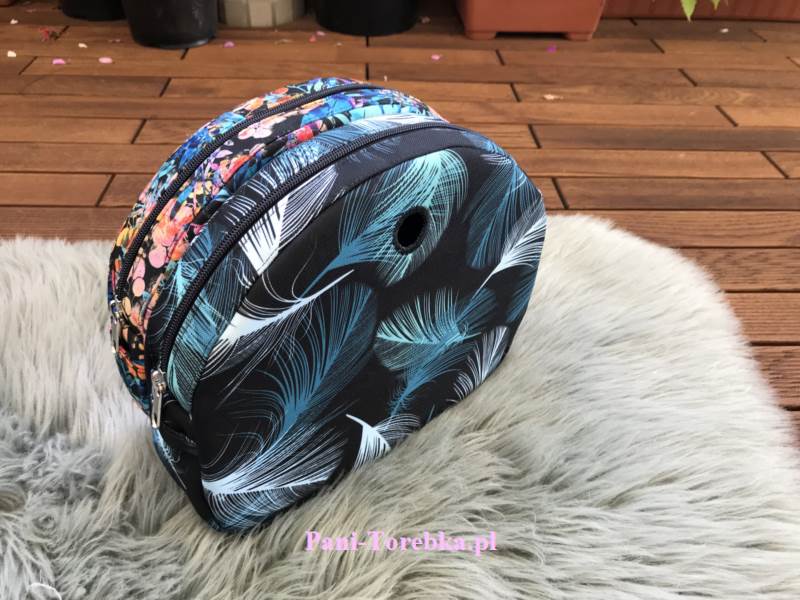 organizer obag moonlight piora na czarnym