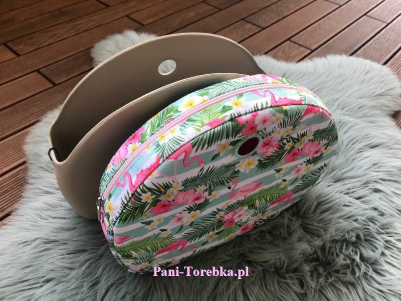 tkanina flamingi paski