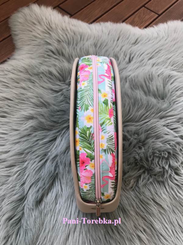 tkanina flamingi paski