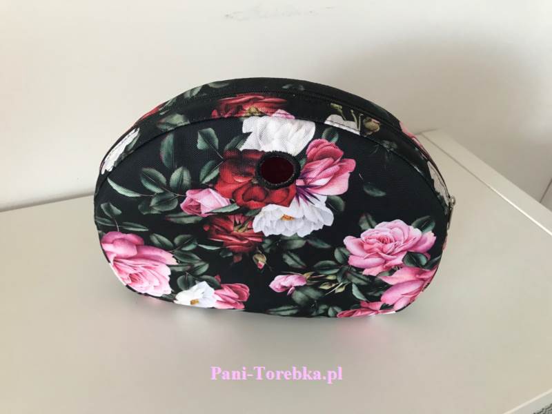 organizer obag moonlight róże na czarnym