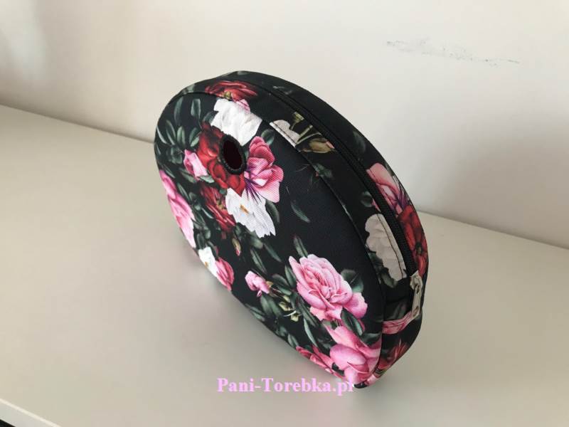 organizer obag moonlight róże na czarnym