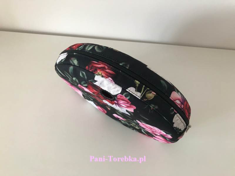 organizer obag moonlight róże na czarnym