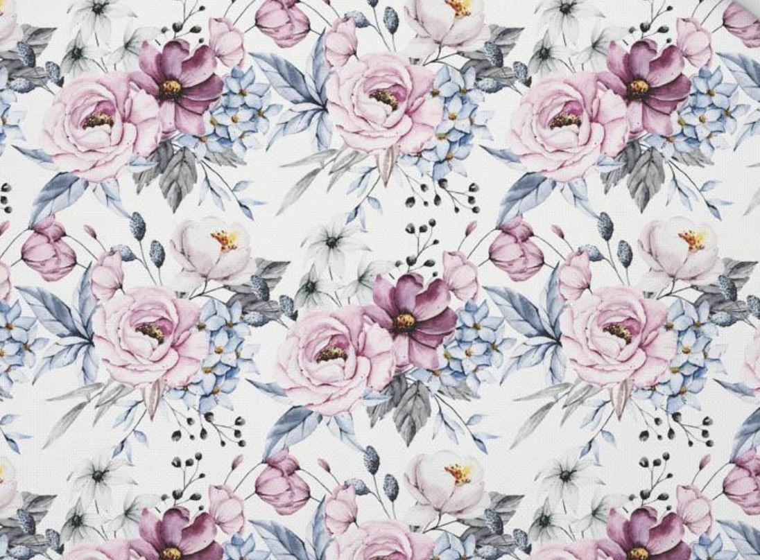 tkanina pastelowe bukiety - plus 15 zł do ceny organizera