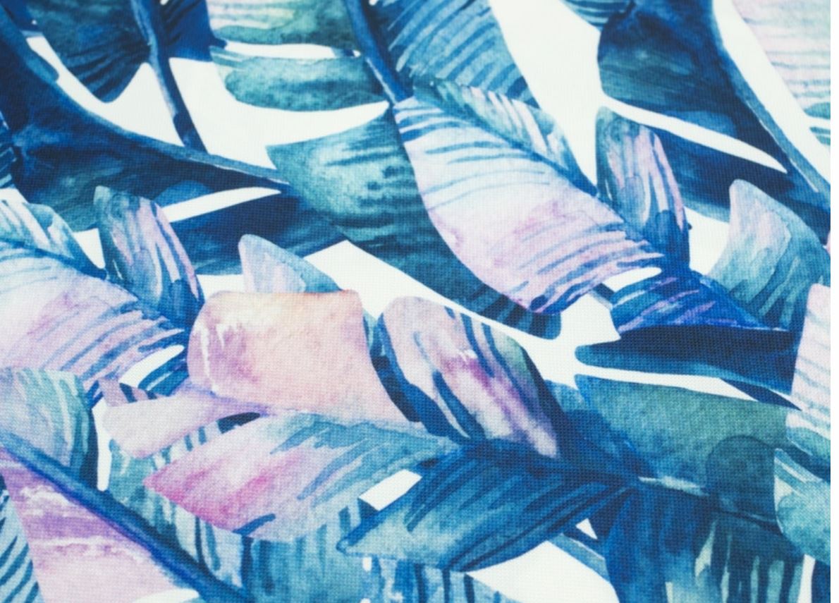 tkanina liście akwarela